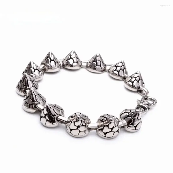 Bracelets à maillons CHUANGCHENG Mode coréenne personnalisée 316L Pyramide en acier inoxydable Bracelet pour hommes Bijoux