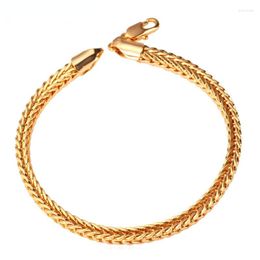 Link armbanden collare dubai armband mannen sieraden goud kleur ethiopisch 21cm 4 mm vossenstaart franco heren handketen h705