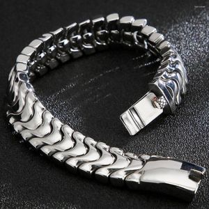Bracelets à maillons Cool 16 MM large chaîne de quille bracelets pour hommes Bracelet en acier inoxydable 316L poli haut homme 8.46 