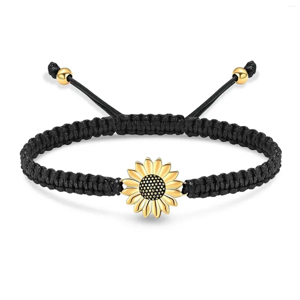 Bracelets à maillons en acier inoxydable pour femmes, bijoux de crémation, urne de tournesol, pour cendres, médaillons commémoratifs