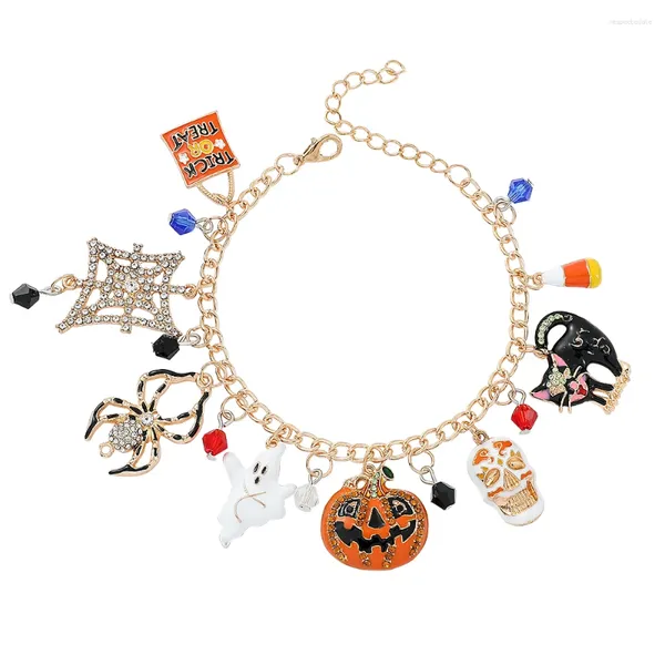 Bracelets liens transfrontaliers Amazon Produit européen et américain Halloween Pumpkin Ghost Spider Combinaison Bracelet Horror Bracelet