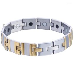 Link Armbanden Davieslee Heren Armband Horloge Band Goud Zilver Kleur Rvs Polsband Armband Voor Mannen 2023 13mm LKBM146