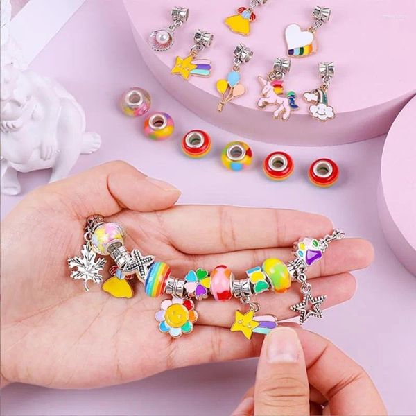Link Bracelets Beads Diy Peads Simulada Collar Joyas Joyas Juguetes Toys Kids Arts Beauty Children Craft Fashion Crafts Princess