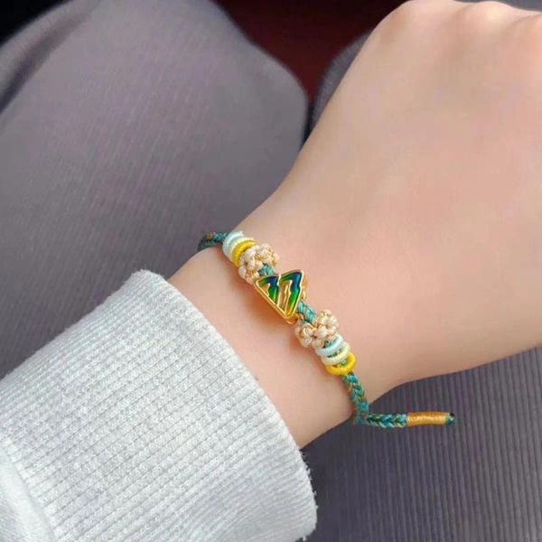 Bracelets de liaison bricolage bracelet de pendentif à petites collines faits à la main pour les filles colorées de mode de mode ajusté et ajusté cadeaux