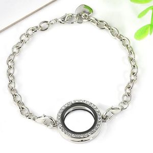 Link Armbanden DIY Living Memory Office Casual Po frame Home medaTet drijvende sieraden zilveren dames armband