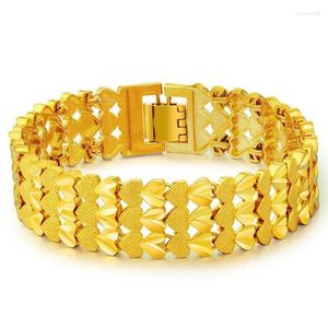 Bracelets à maillons plaqués goutte en or alluvial vietnamien 24 carats pour hommes, dernières conceptions de chaîne simples