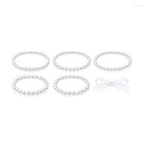 Lien Bracelets Élastique Perle Bracelet Accessoires De Mariage Demoiselle D'honneur Artificielle Fête De Mariée Perlée