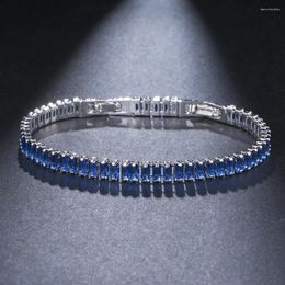 Emmaya – Bracelets à maillons brillants en Zircon cubique pour femmes et filles, bijoux exquis pour fête de mariage, cadeau fantaisie
