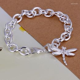 Link Bracelets Europa y los Estados Unidos Joya Punk Jewelry Pulsera de color plateado Fashion Dragonfly Regalos al por mayor