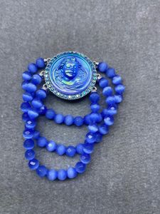 Bracelets à maillons tendance européenne et américaine, série la belle au bois dormant, opale bleue
