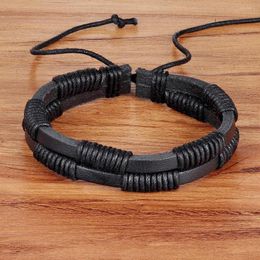 Bracelets à maillons en cuir d'ancre pour hommes, bricolage, tissage à la main, cadeau de charme avec boîte délicate