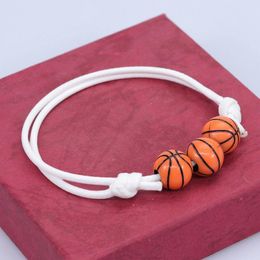 Link Armbanden Mode Basketbal Honkbal Leren Armband Voetbal Glas Cabochon Sieraden Accessoires