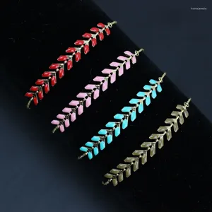 Bracelets de liaison bijoux de mode Gift pour femmes mini-oreilles créatives mignonnes de blé Paint Doup à double face 18 km