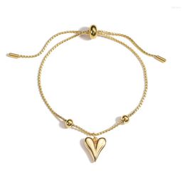 Link Armbanden Mode Roestvrij Staal Liefde Hart Charme Voor Vrouwen Geluk Meisje Bohemen Ketting Sieraden Trendy Gift Dubbellaags