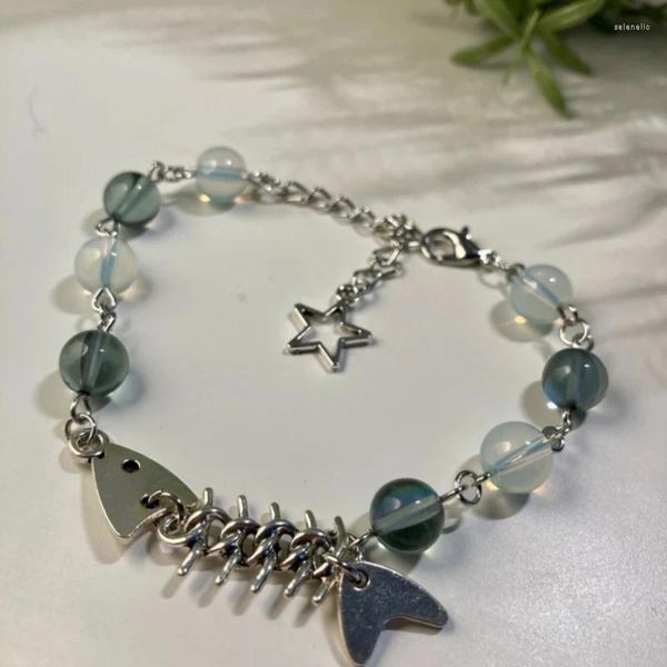 Bracelets de liaison Bracelet des perles de poisson | Cadeaux de bijoux de poisson Star perle mignon boucles d'oreilles minimalistes