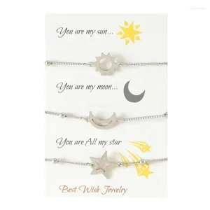 Lien bracelets for sun moon étoile amitié correspondant à la relation de distance amis him sa mère fille dropship
