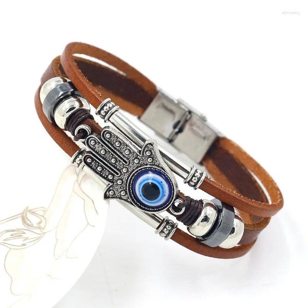 Juego de pulseras de eslabones The Last Of Us 2 partes Ellie Dina pulsera Cosplay Devil's Eye Blue Beads Fan Gift Collection Accesorio de disfraz