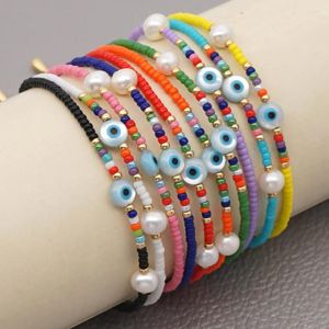 Link Armbanden Go2boho Kralen Pulseras Stalen Sieraden Mode Zoetwaterparels Accessoires Turkije Oogarmband Voor Vrouwen Gift