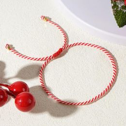 Bracelets à maillons Go2boho classiques couleur Multi rouge blanc corde torsadée Tradition chaîne tressée marche grecque pour femmes hommes 2024 tendance
