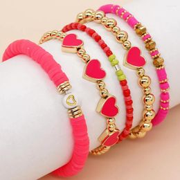 Bracelets de liaison go2boho fashion rose sets 5 pièces faites à la main boho tendance 2024 Hawaii Luck bijoux ami chaleureux cadeau pour femmes hommes