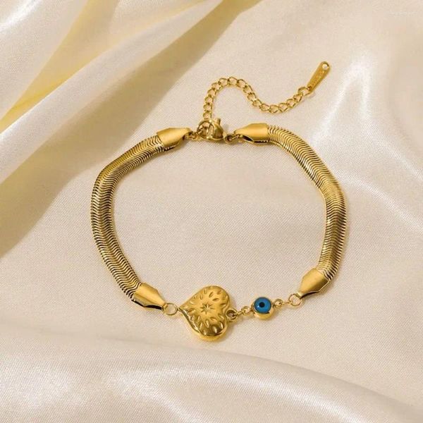 Bracelets de liaison bracelet de couleur or mode simple titane en acier en acier bracelet tendance bijoux de poignet réglable