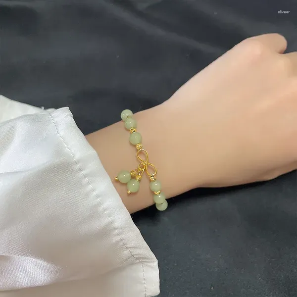 Link Armbanden Goud Kleur Cherry Penda Voor vrouwen Tian Jade Boog Sieraden Meisjes Verjaardagscadeaus Drop Groothandel