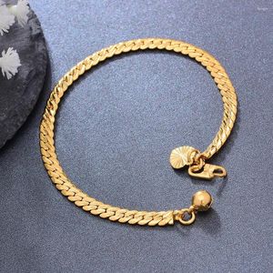 Link Armbanden Gold Plated Braclets for Women Dubai Bride Wedding Ethiopische armband Afrika Bangle sieraden Charme kettingfeestjes geschenken