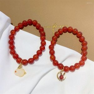 Link Armbanden Vergulde Niche Design Jaar Mode-sieraden Meisje Geschenken Vrouwen Armband Chinese Stijl Gevlochten Handtouw