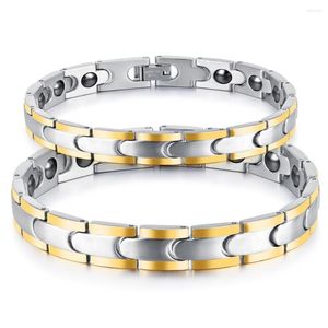 Bracelets à maillons Granny Chic, chaîne à main, Design magnétique, en acier inoxydable 316L, énergie saine, pour femmes et hommes