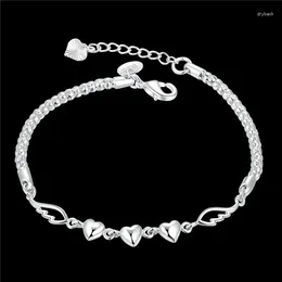 Link Armbanden H365 Romantisch ontwerp Silvertate Heart Charm Bramband Fashion Jewelry Valentijnsdag cadeau Topkwaliteit wereldwijd