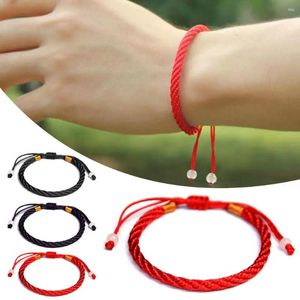 Bracelets à maillons tissés à la main, Style ethnique, pour hommes et femmes, année de naissance, corde rouge, année de bijoux, tissage d'amoureux R M4Q9