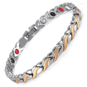 Lien Bracelets Santé Bracelet Magnétique Pour Femmes Bracelets En Acier Inoxydable Avec Chaîne De Germanium
