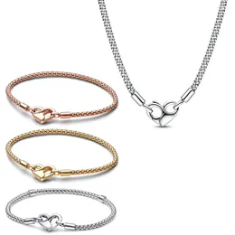 Bracelets de liaison bracelet coeur 2024 Bijoux de mode pour les femmes portez un jour d'amour Simple Love Making 16-21cm