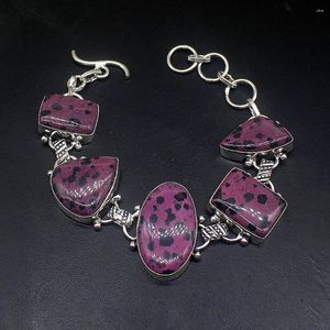 Link Armbanden Hermosa Sieraden Natuurlijke Fantasie Dalmatische Jaspis Mooie Zilveren Kleur Bedels Ketting Links Voor Vrouwen 18 Cm 20234925