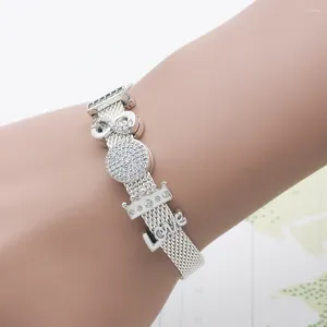 Bracelets à maillons de haute qualité pour femmes, BRACELET de réflexion, breloques, perles, Clip avec cadeau en Zircon 3A, Mingshang, vente en gros