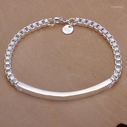 Lien Bracelets Haute Qualité Valentine Cadeau Belle 4 MM Chaîne Argent Couleur Bijoux Bracelet Pour Femmes Lady Fête De Mariage