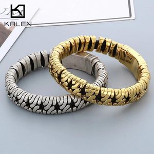 Link Bracelets Hip Hop Creative SCEARD SCERELET para hombres Diseño especial Color de oro Polisco Bangle Gift Tending Jewelry