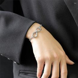 Lien Bracelets Japonais Minimaliste Coeur 8 Zircon Bracelet Femmes Lumière De Luxe Tempérament Banquet Cadeau Bijoux