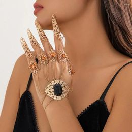 Bracelets à maillons, accessoires de bijouterie, Style coréen, anneaux d'articulation en cristal, danse du ventre Antique
