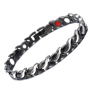 Bracelets de liaison bijoux bracelet magnétique noir pour femmes hommes Chaîne de cuivre germanium Energy Health Care