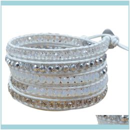 Lien, Bracelets Jewelrylink, Chaîne Perles De Cristal Exquis Bracelet En Cuir À 5 Couches Antique Tressé Drop Delivery 2021 D1Jqk