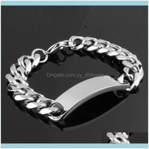 Lien, bracelets bijouxer, largeur de cha￮ne 15 mm longueur 8-11 pouces en acier inoxydable en acier inoxydable bracelet masculettes femmes