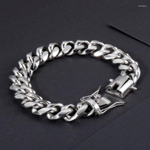 Lien Bracelets bijoux magasin cubain grande chaîne en or 15mm acier inoxydable lourd hommes Bracelet Bracelet bijoux pour homme JS135951-Z