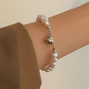 Link Armbänder Korea Liebe Perle Armband mit Magnetschnalle für Frauen Mädchen Mode Stern Schmetterling OT Kette Schmuck Party