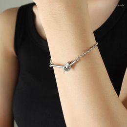 Bracelets à maillons tendance coréenne, Design Unique rétro en acier titane pour petite amie, bijoux pour personnes âgées, cadeaux de fête, vente en gros