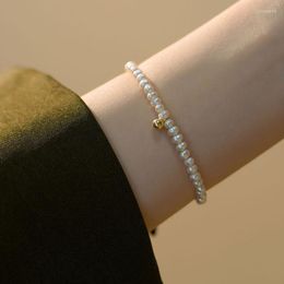 Bracelets à maillons de Style coréen pour femmes, perles simples, petits haricots dorés, Design d'intérêt particulier, haute sensibilité, copines Internet