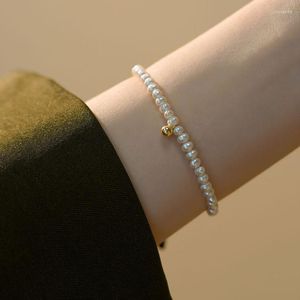 Bracelets à maillons de Style coréen pour femmes, perles simples, petits haricots dorés, Design d'intérêt particulier, haute sensibilité, copines Internet