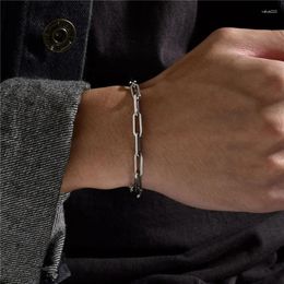 Link Armbanden LETAPI Punk Retro Zilver Kleur Rvs Ketting Voor Mannen Mode Mannelijke Sieraden Kerstcadeaus