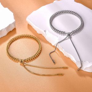 Lien Bracelets LIEBE ENGEL En Acier Inoxydable Or Couleur Tirage Chaîne À La Mode Simple Pour Femmes Hommes Mode Fête Bijoux