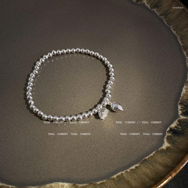 Lien Bracelets Lotus Racine Perle Bracelet Femelle Ins Niche Conception Super Fée Mode Lumière De Luxe Fleur Accessoires